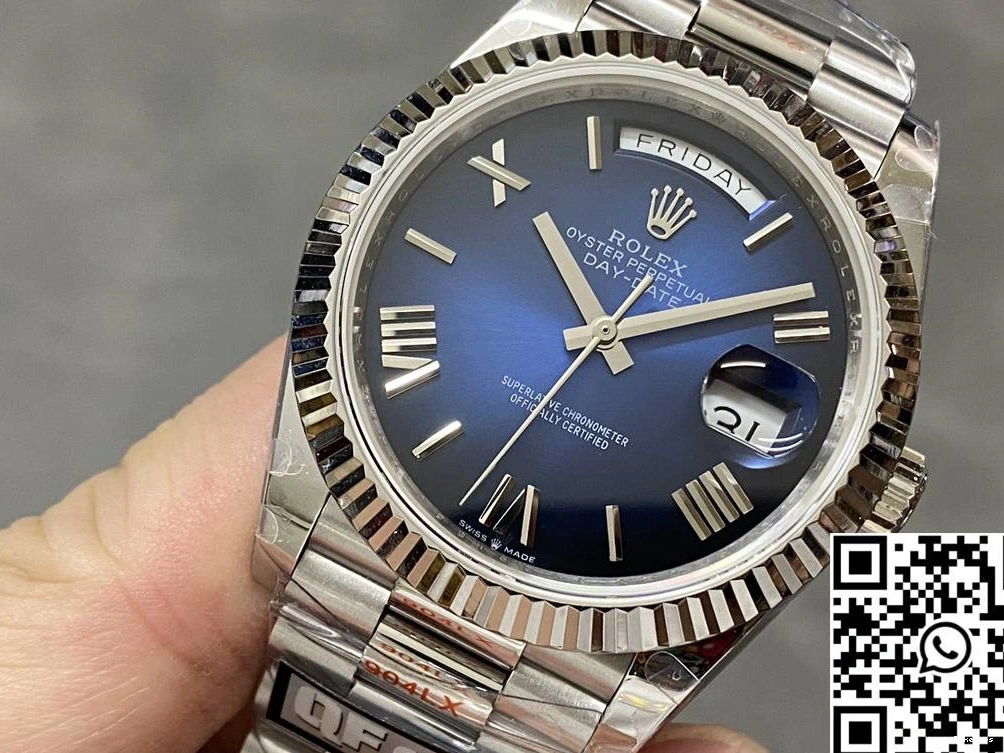 Blue Date Dial 228239-0076 Day Rolex Steel v5 QF Factory Tungsten Deep 0416